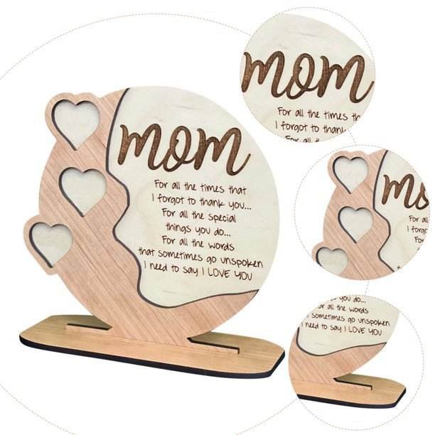 Hot Sale Personalized Wooden Crafts Decoration Home Decor Desktop Ornament Mother's Day Wooden Handicrafts