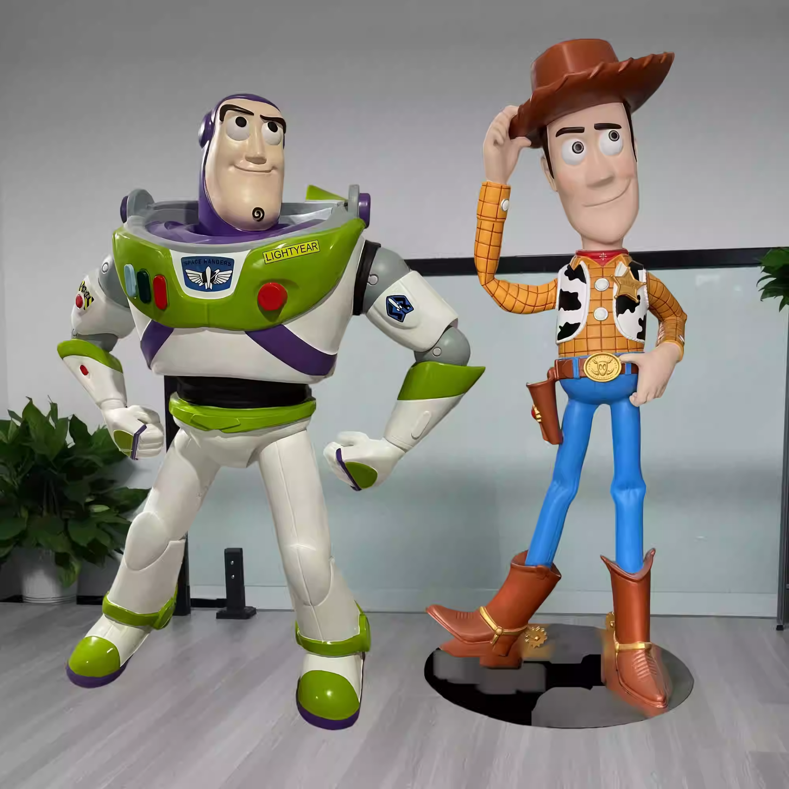 Artistic Hand-painted Toy Story Woody and Buzz Light Year Other Crafts Handmade Sculpture for Home Decoration Action Figure