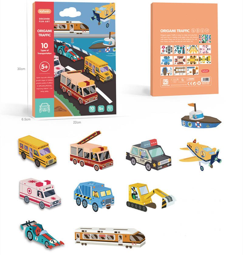 3D Hot Children Origami Paper Book Animal Pattern Selling Educational Creative Animal Paper Craft Origami/Papercuts Toy