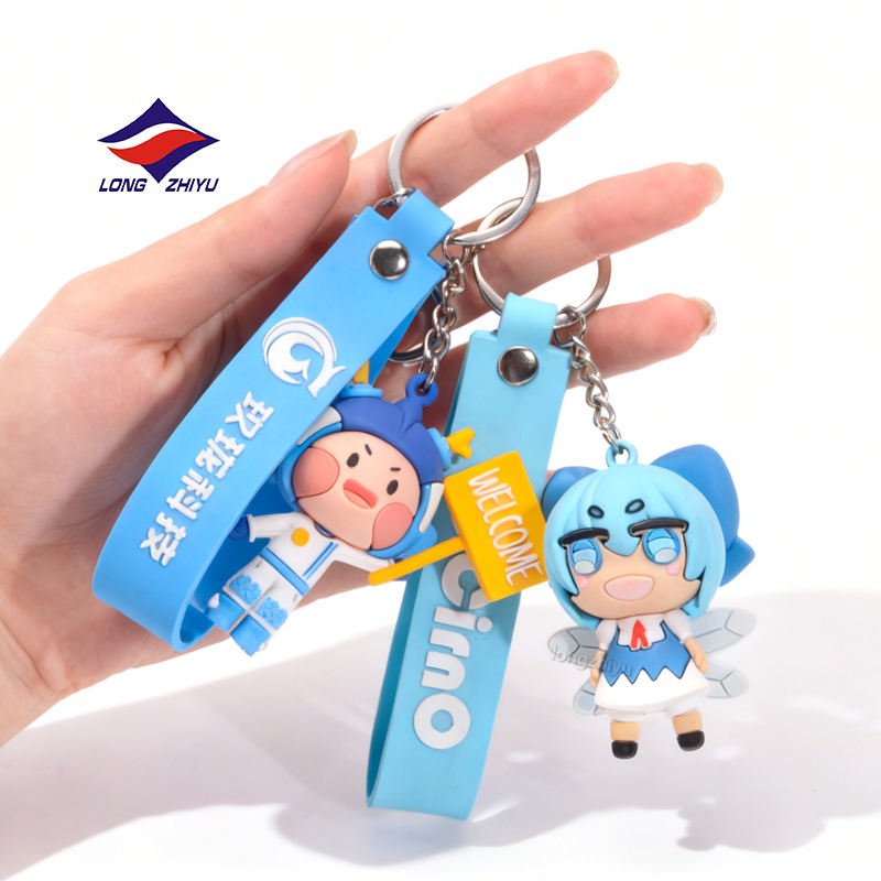 Longzhiyu 20 Years Wholesale Custom 2D/3D Soft Rubber Key Chain Plastic Pvc Key Holder Chain Personalised Logo Fashion Keychains