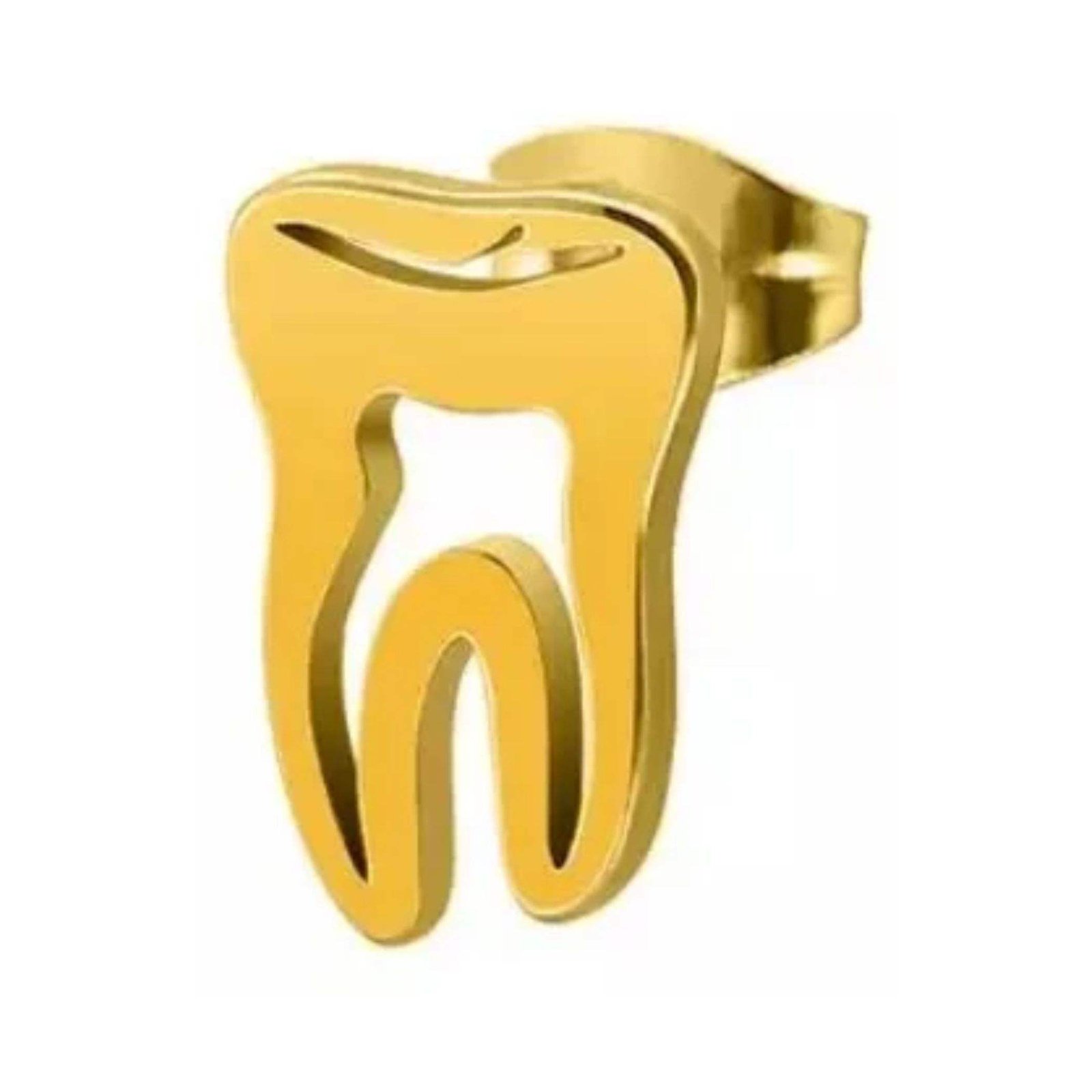 Dental Souvenir Stainless Steel Earring Fashion Jewelry in Tooth Shape Creative & Cultural Collectible Artifacts