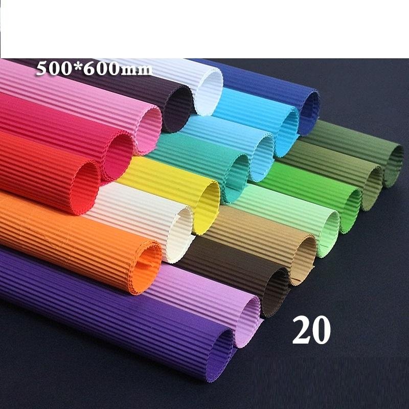 Hot selling crimp origami corrugated color paper for kids craft