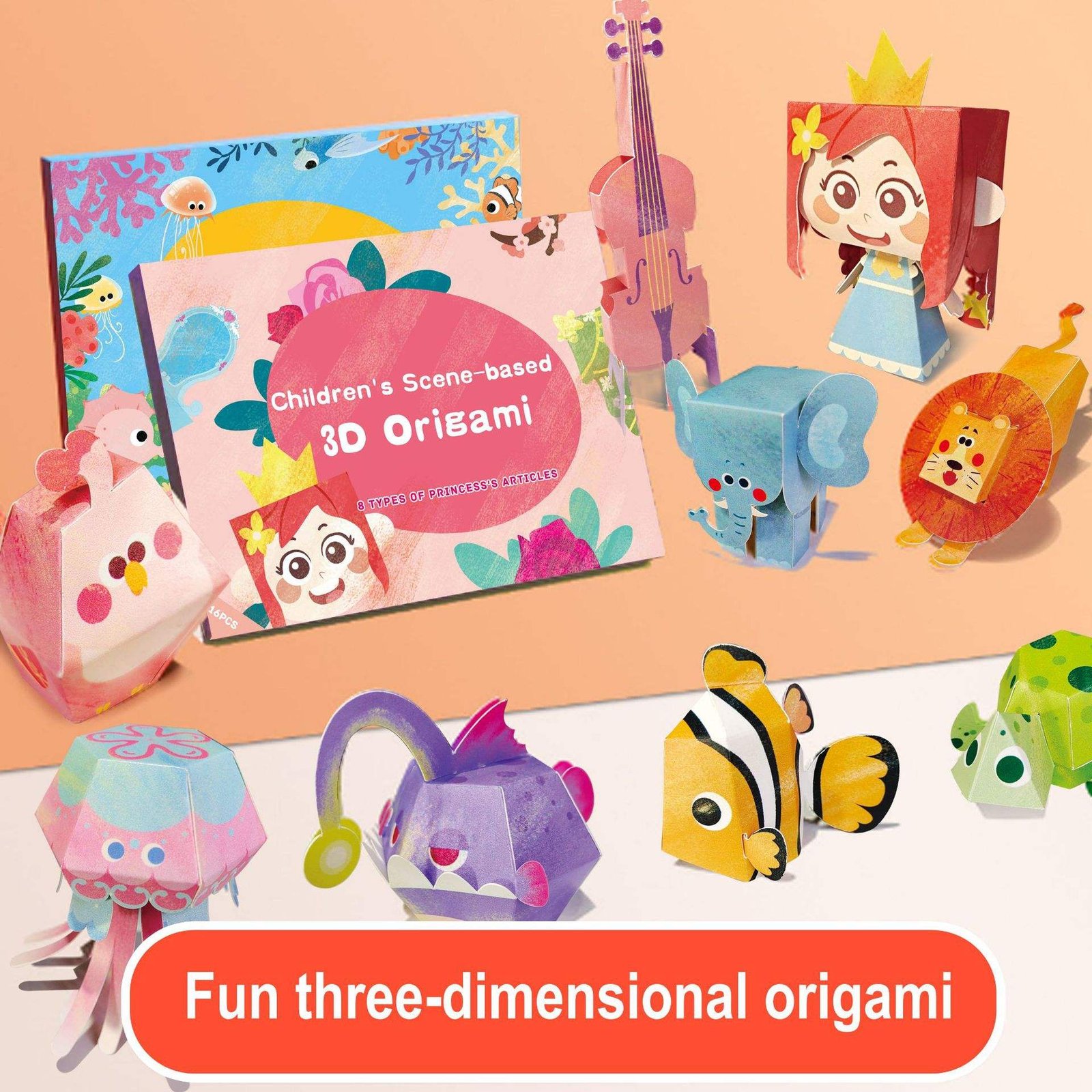 DIY 3D Origami Paper Craft Book for Toddlers Early Learning Creativity Art Project Kit