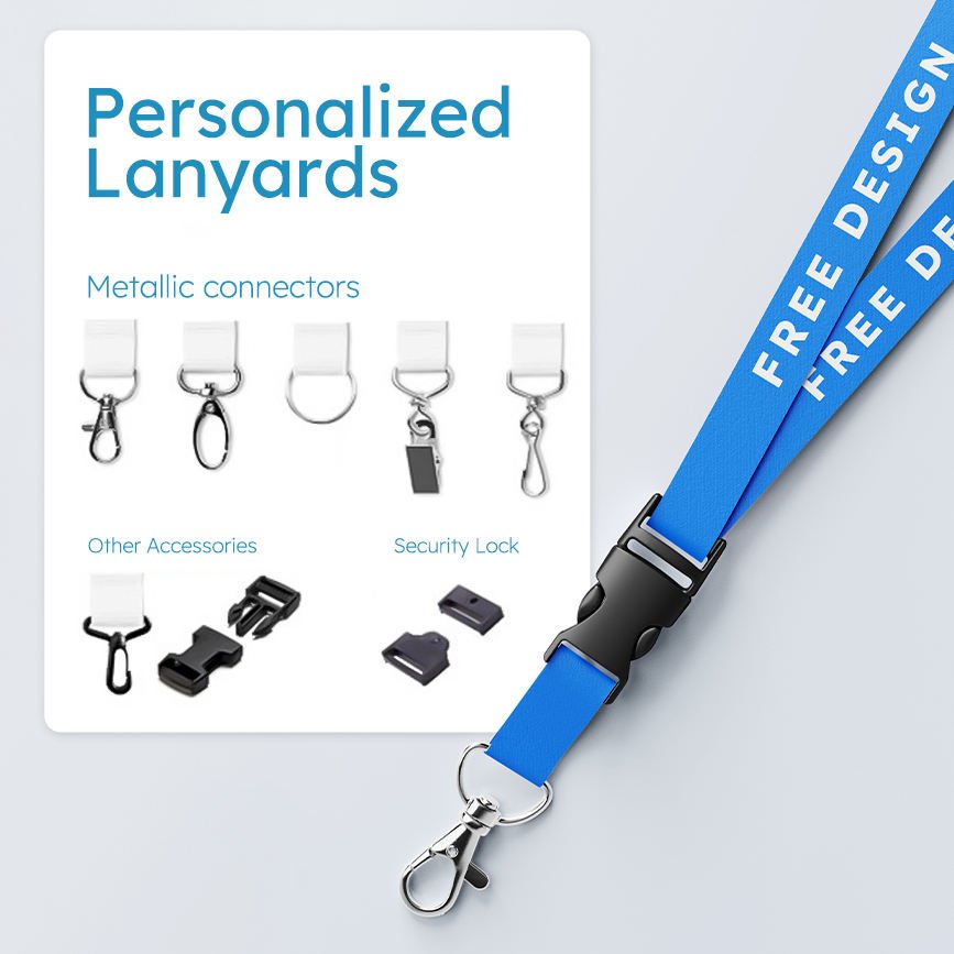 Multi Color Retractable Tool Lanyard Safety Environment Friendly Dye Sublimation Polyester Neck Strap Lanyard for Key Chains