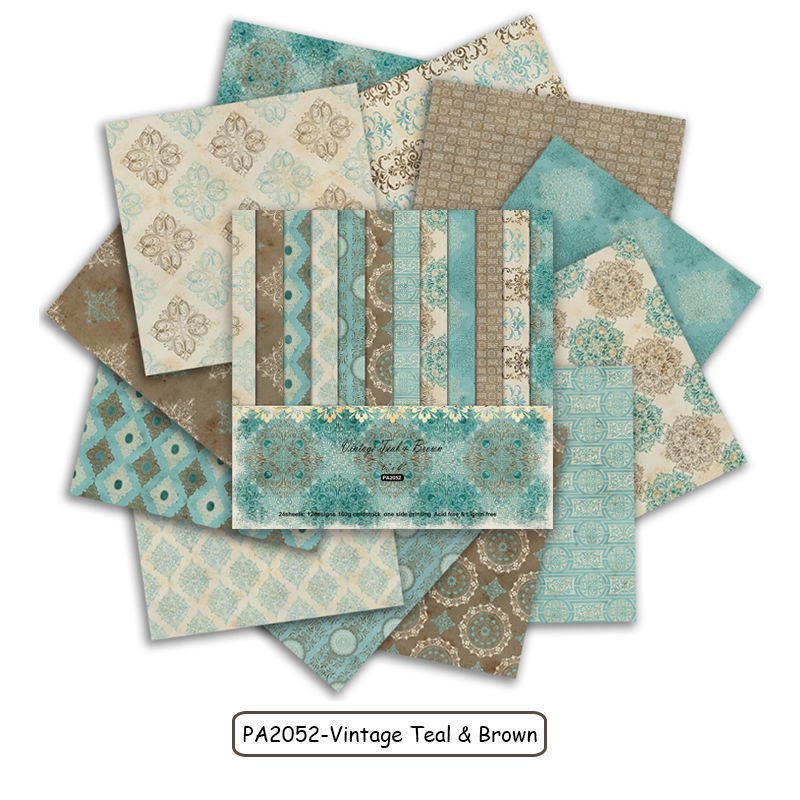 Craft Junk Journal Patterned Paper Cardstock 6"x6" Scrapbooking Paper Material