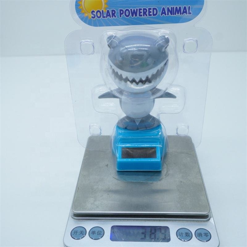 Car Interior Decoration Cartoon Shark Solar Powered Dancing Toy Solar Swinging Promotional Toys