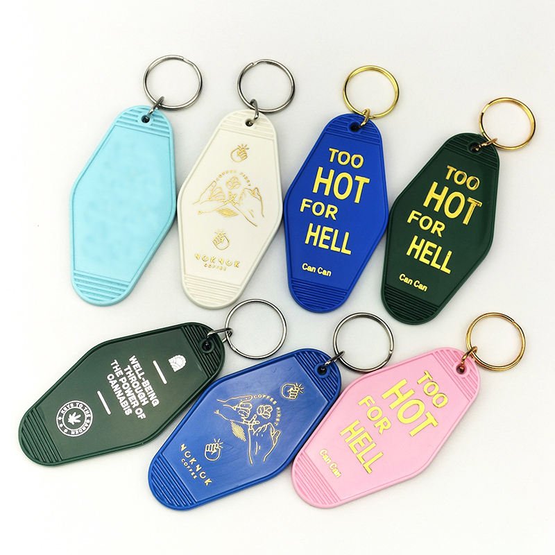 Wholesale Motel Keychain Blank Printing Logo Custom Motel Keychain Uv Decal Plastic Keychain Luggage Tags Colorful Key Chain