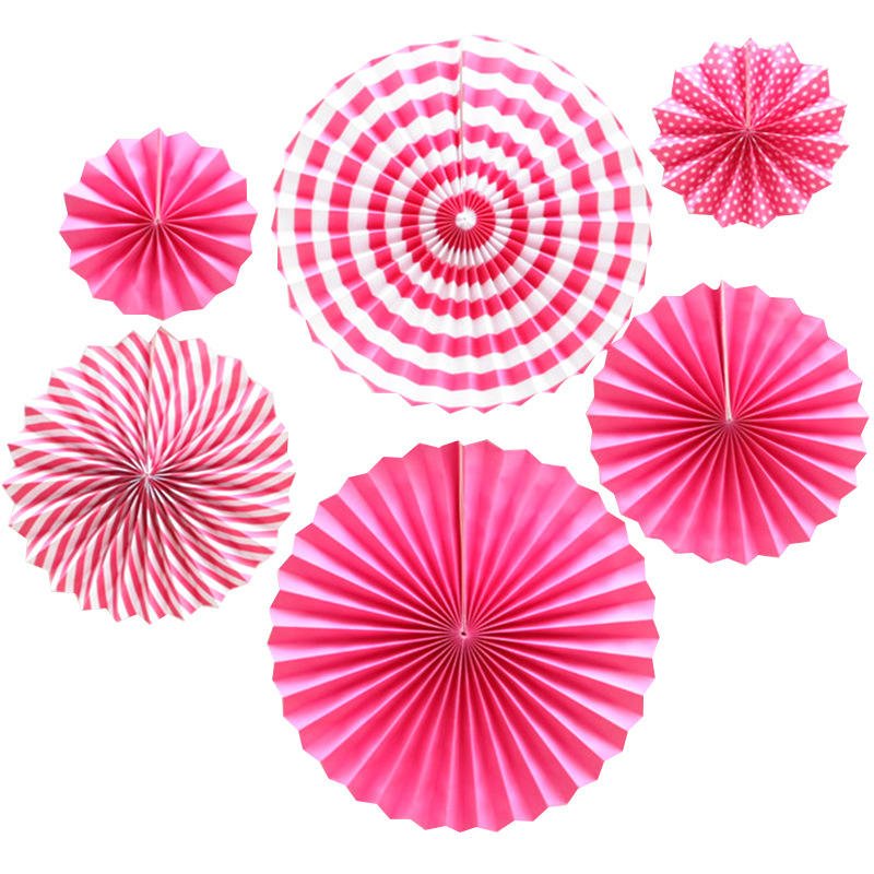 GL DIY Paper Craft for Wedding Birthday Christmas Party Decoration Hanging Paper Fan Flower Decoration Party Paper Fans