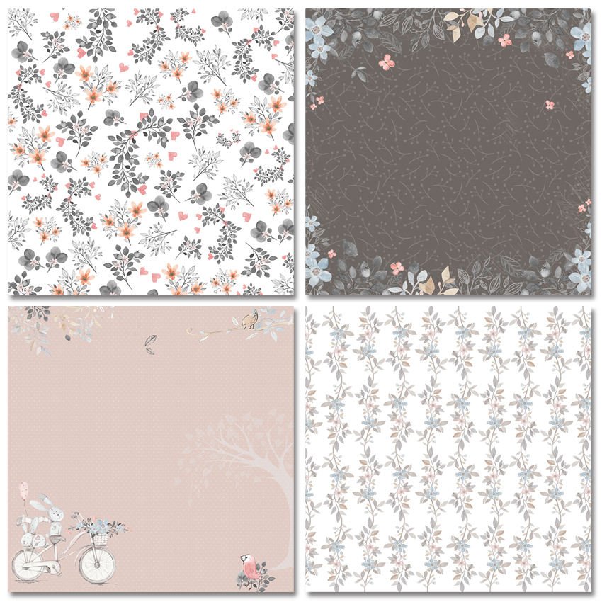24sheets of 6x6 Inch Heavy Cardstock Valentine Christmas Scrapbooking Patterned Paper