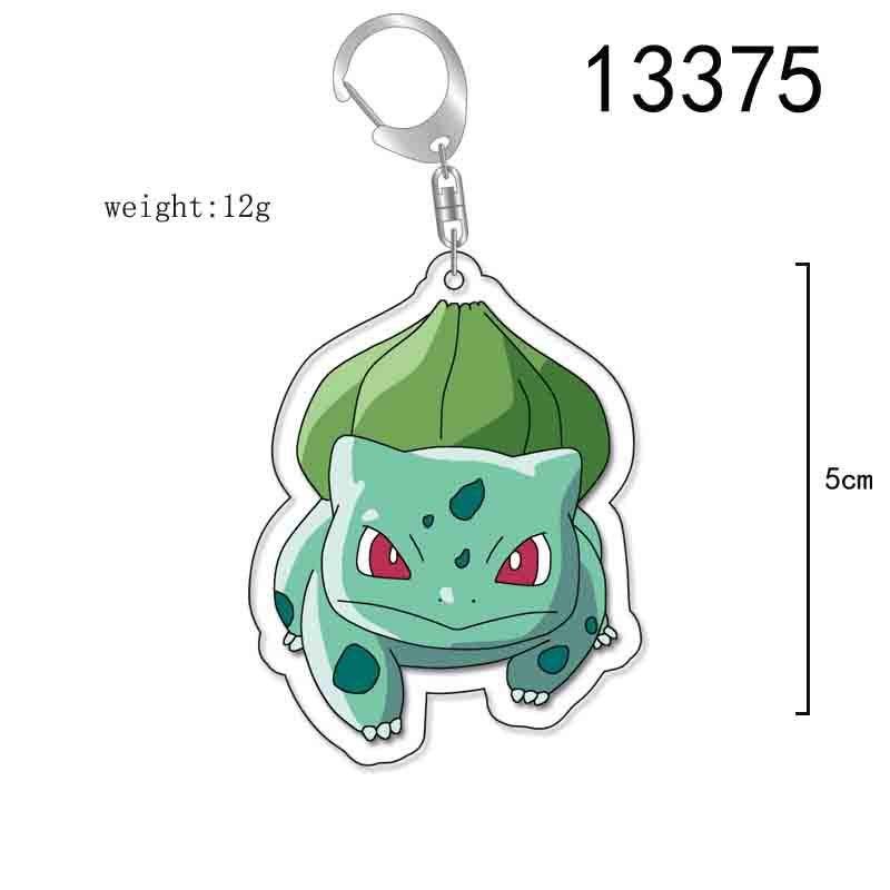3000 Styles 5cm Size Japan Anime Cartoon Key Chains Pokemoned Pikachu Gengar Eevee Double Sided Plastic Acrylic Keychain Ring