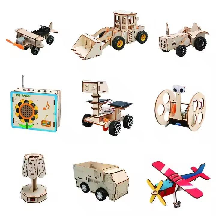 Promotional Physical Wood Assembly Kit Kids Puzzles Educational Toy Craft Kits Diy Kits for Kids