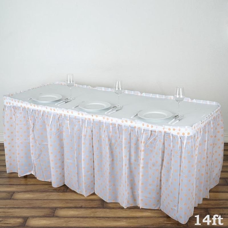 Disposable Plastic Table Skirt for Kitchen Dining Catering Wedding Birthday Party Event Supplies Decoration Table Skirt