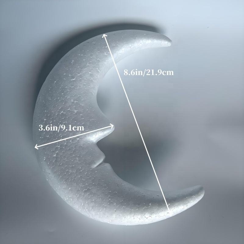 Hanging Polystyrene Moon DIY Decoration for Kids School Activities Festive Occasions Polyfoam Crafts Supply