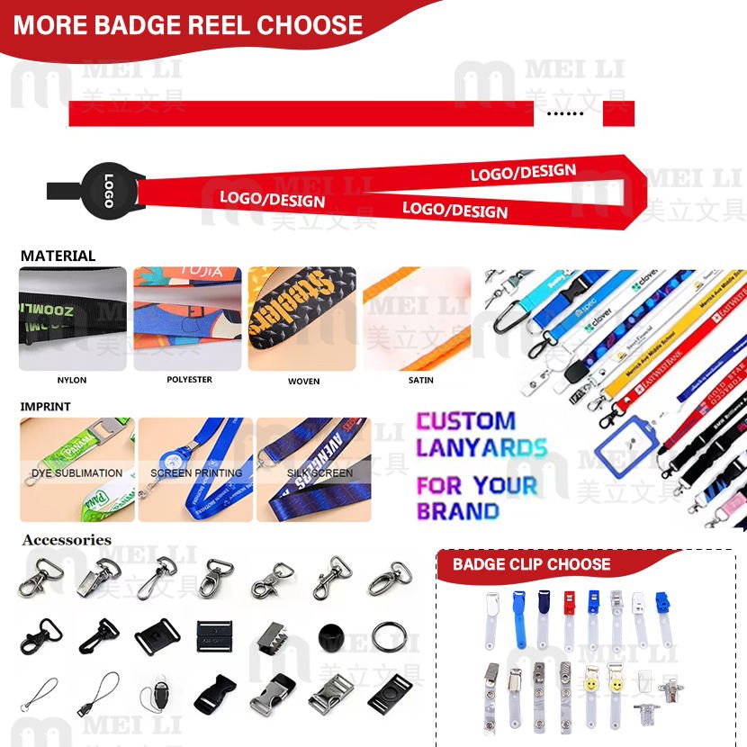 Cheap Factory Price Promotional Colorful Polyester Lanyards Ribbon Neck Lanyard for Id Badges