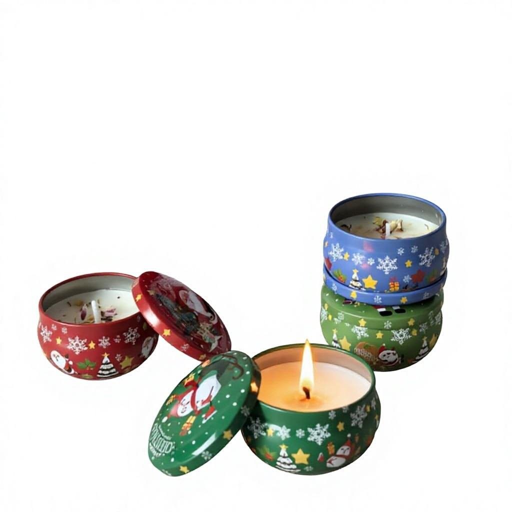 Cross-border Christmas Aromatherapy Soy Wax Candle Gift Set Scented Candles Souvenirs Plant-Extract Essential Oils Long-Lasting