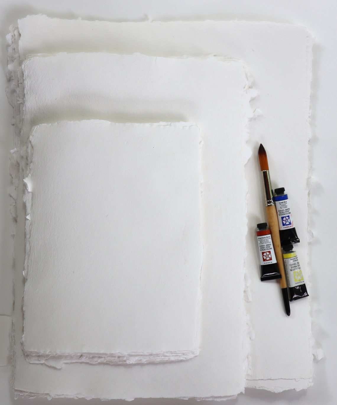 Direct Factory Wholesale Handmade Recycled Deckle Edge Watercolor Cotton Paper Craft Paper Sheets Drawing Sketching Cardmaking