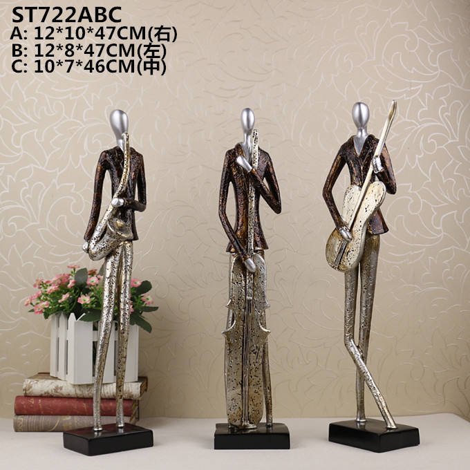 Other Home Decor Resin Material Musician Statue for Indoor Decoration