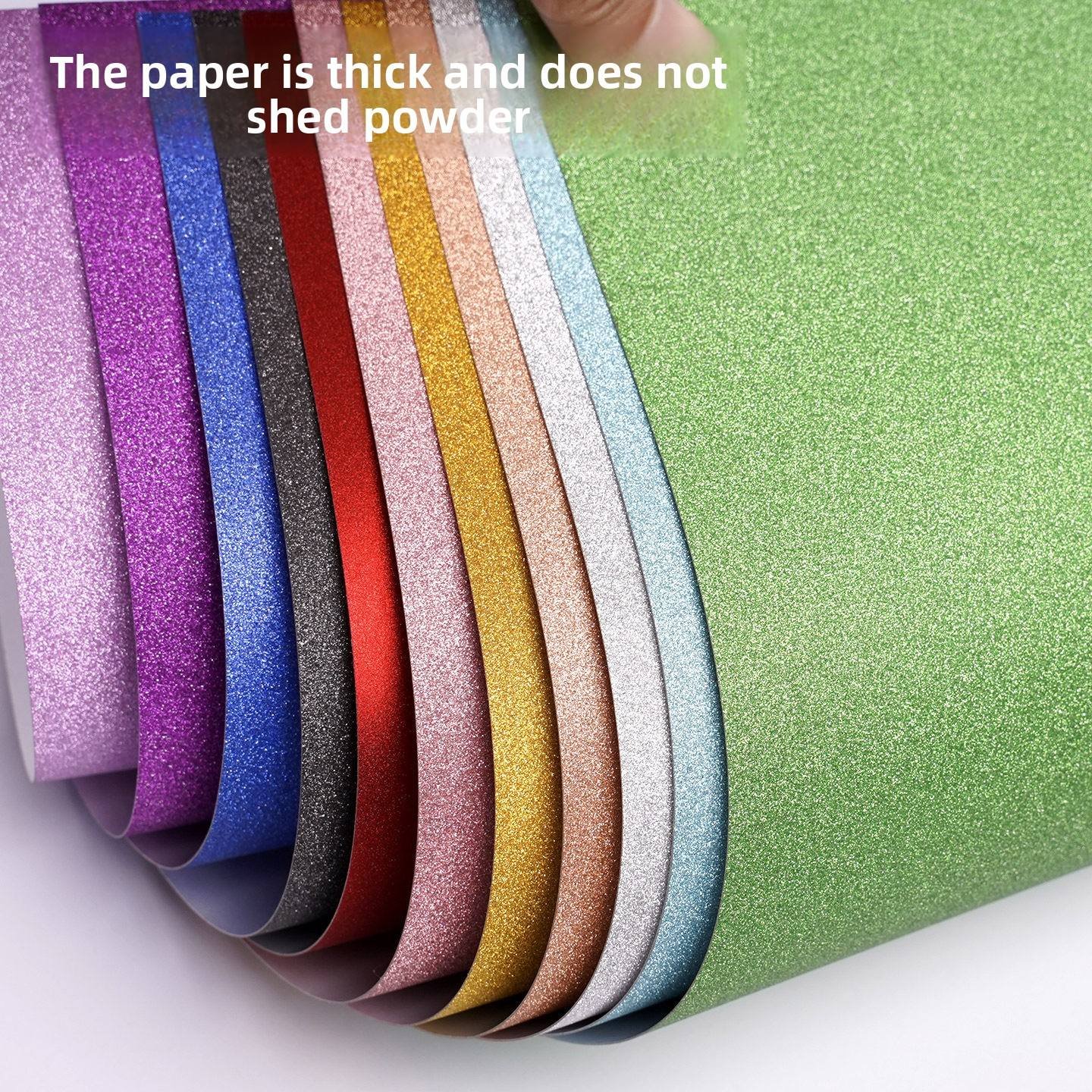 A4 250g Colorful Glitter Handmade Recyclable Cardstock Gold Powder Wedding Decorations Craft Paper