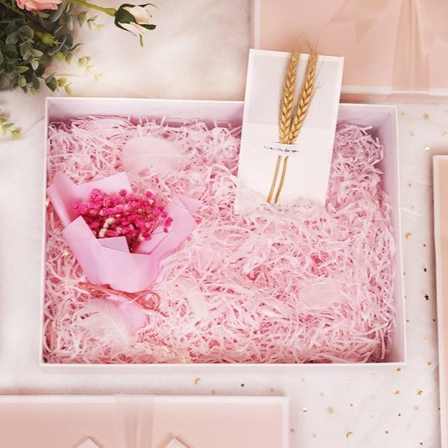 Cheap Wholesale Adequate Stock Decorative Filling Packing Paper Stuffing Confetti Candy Gift Box Crinkled DIY Craft Paper