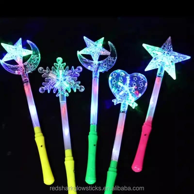 Light up the Magic Star Crystal Stick Hot Sale Kids Lighting Toys Led Light up Bobo Balloon Party Carnival Promotional Gifts
