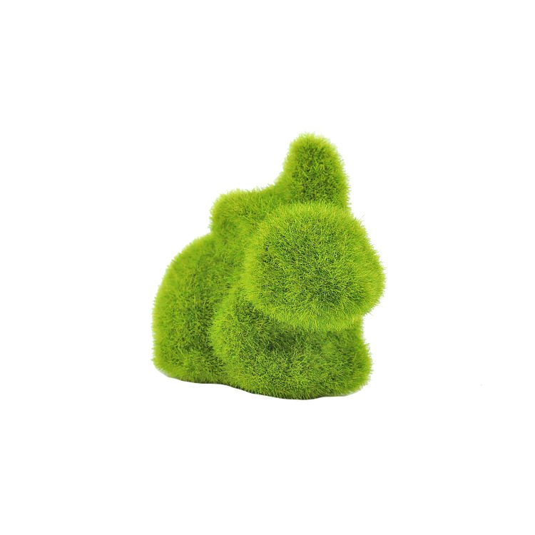 Faux Flocking Rabbit Easter Decorations Man-made Polystyrene Spring Bunny Tabletop Ornaments Outdoor Garden Lawn Layout Props