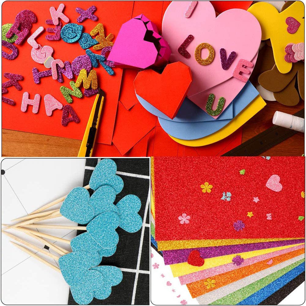20*30cm Glitter Gold Paper F O a M Sheet EVA Christmas Festival School Kids Adults DIY Creative Ideas Paper Cutting Crafts