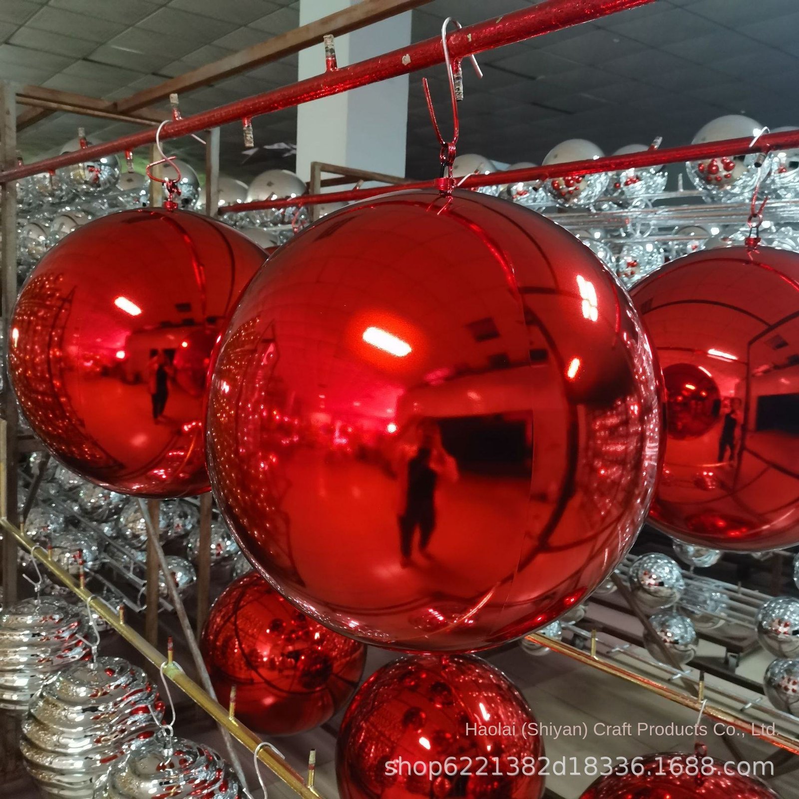 Large 60cm Silver Effect Silver Christmas Ball Pendant Exquisite Outdoor/Interior Super Decoration Good Festival Polyfoam Crafts