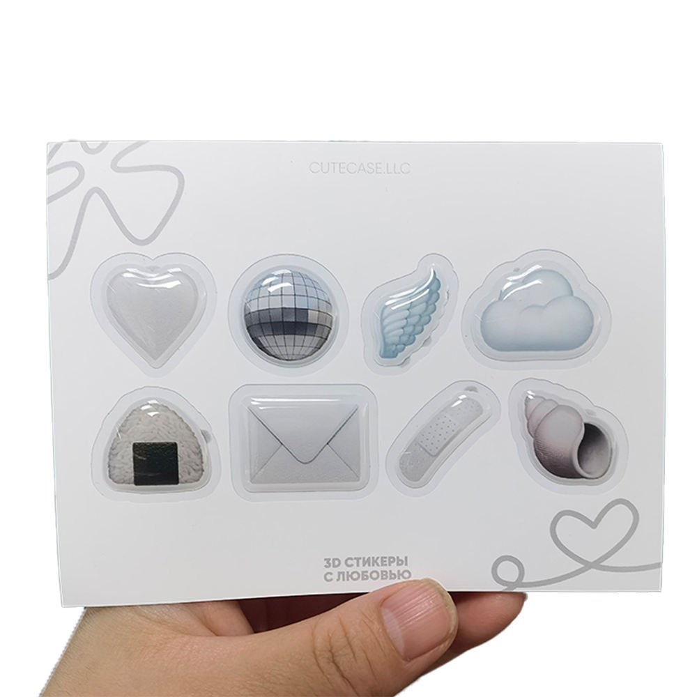 Wholesale 3D Dome Epoxy Stickers Custom New Design DIY Decorative 3d Sticker for Phone Stickers