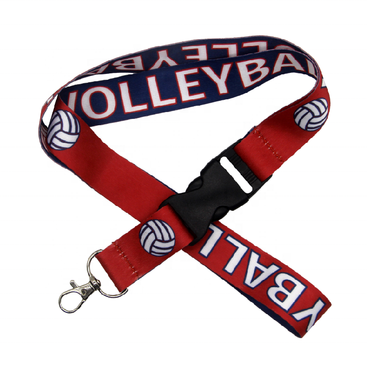 Custom Your Logo Polyester Lanyard Heat-transfer Printing Logo Neckband Promoting Company Logo Satin for ID Badge