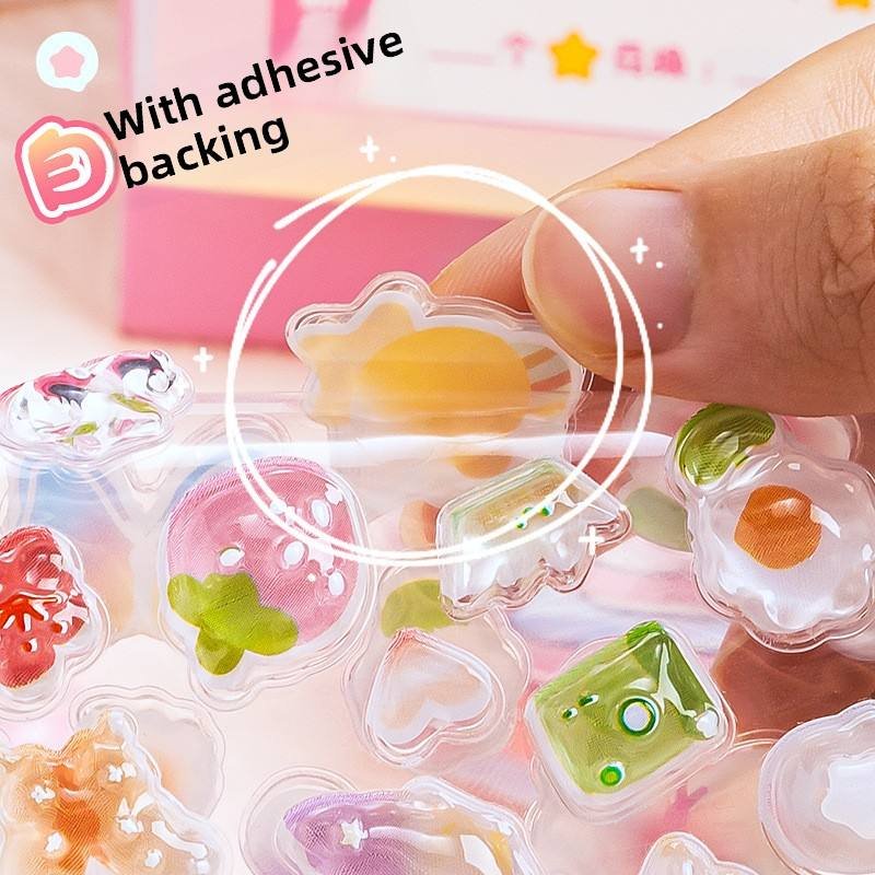 Custom Self-Adhesive Waterproof Eco-Friendly Cartoon Pattern Decorative Stickers for Home Decoration (PVC/Paper/Epoxy Materials