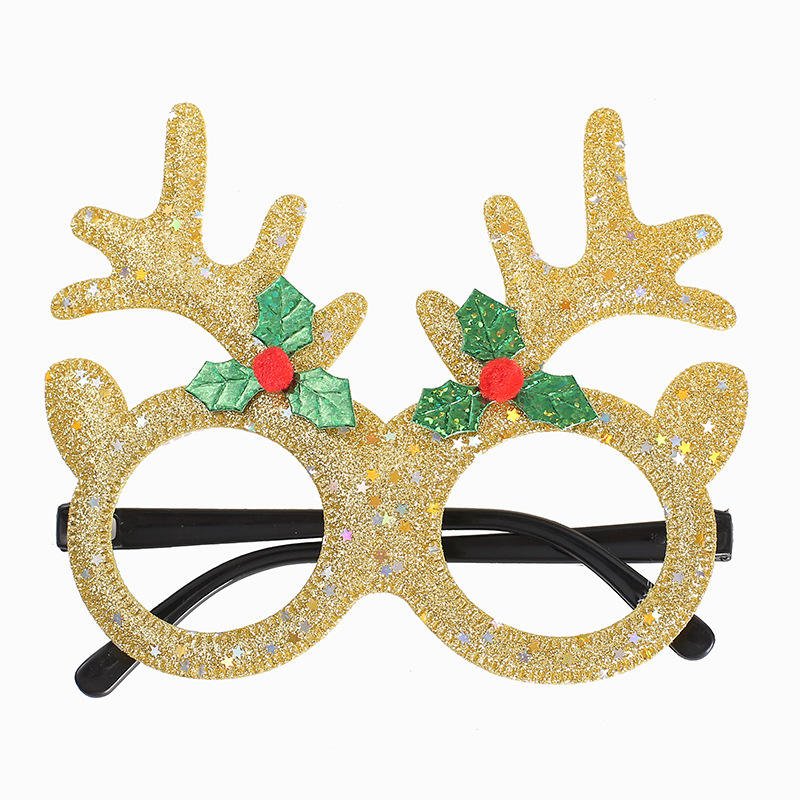 12Pcs Christmas Party Plastic Novelty Glasses Set, Xmas Santa Funny Photo Booth Eyeglasses Holiday Decor Favors