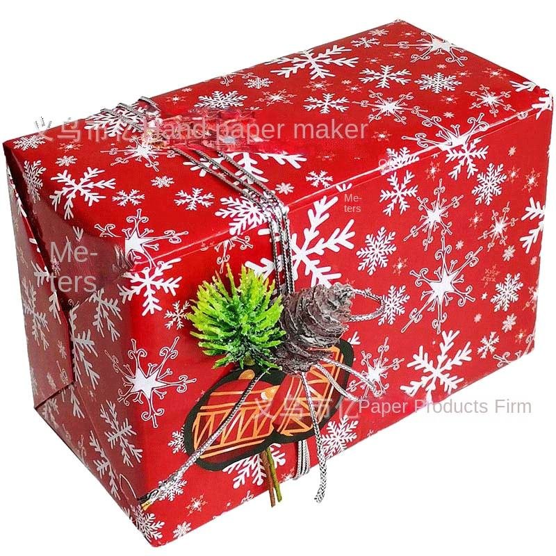 Christmas Wrapping Paper for Holiday Gifts Gravure Printing Waterproof Craft Paper Cross-Border E-Commerce Platform Supported