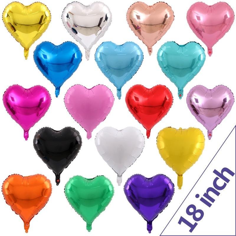 18 Inch Heart Shaped Light Board Aluminum Foil Balloon Wedding Party Romantic Valentine Decoration Supplies Wholesale