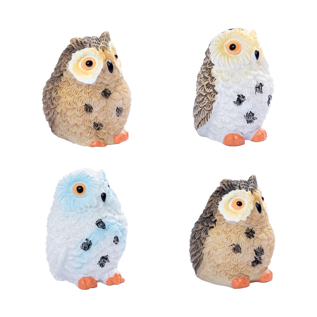 Miniature Owl Decorative Figurines Mini Resin Owls Fairy Garden Moss Landscape Garden Decor Bonsai Crafts Home Decor Ornaments