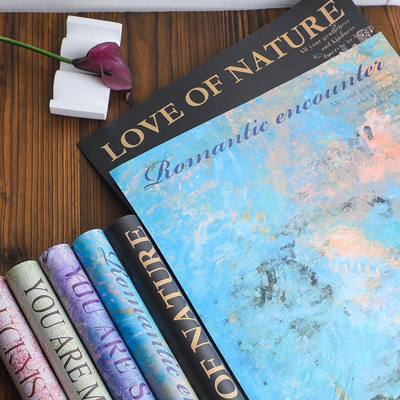 XiMengHuaYuan Biodegradable Starch Coated Craft Paper Art Material Wind Flower Bundle Wrapping Paper Compatible Gravure Printing