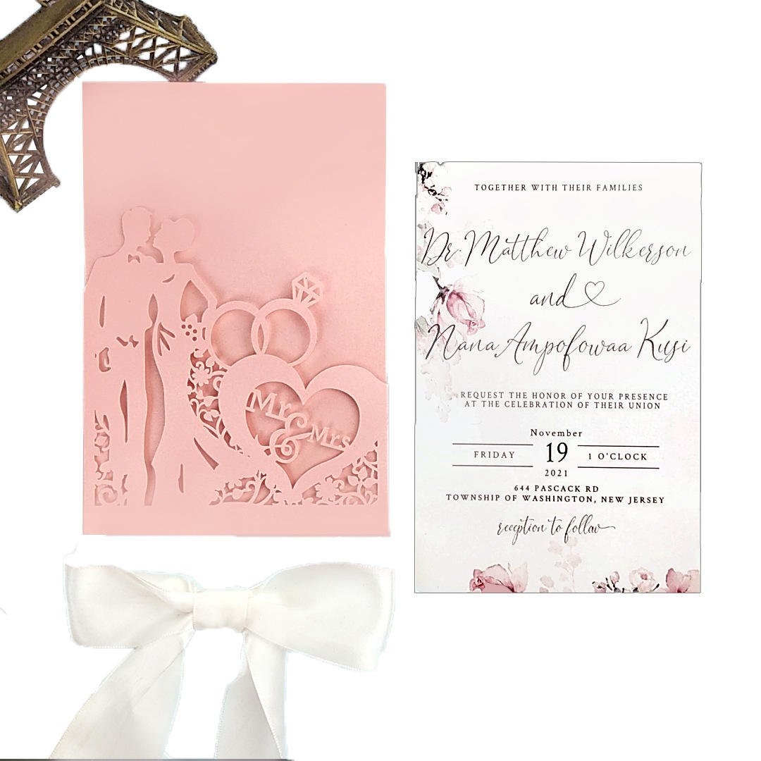 Luxury Laser Cut Wedding Invitation Good Printing Quality Luxury Paper Greeting Card Wedding Gift Card