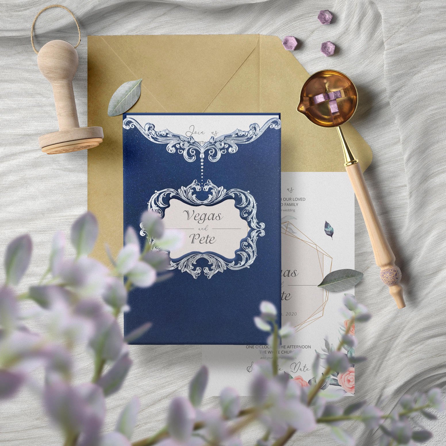 High Quality Custom Cardboard Wedding Invites with Laser-Cut Design Premium Offset Paper Envelopes Global Card