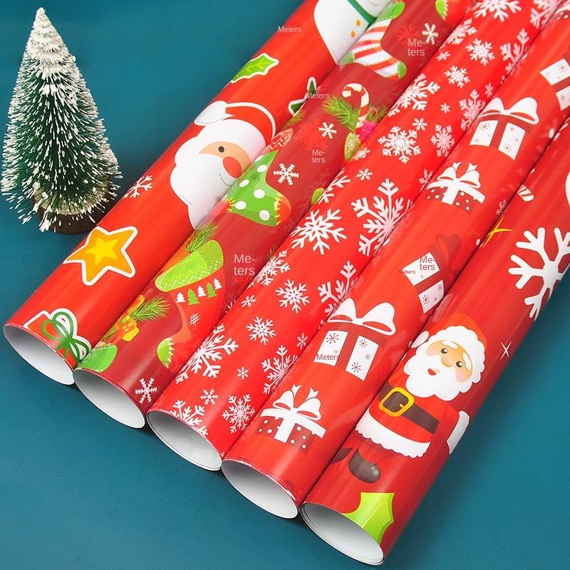 Christmas Wrapping Paper for Holiday Gifts Gravure Printing Waterproof Craft Paper Cross-Border E-Commerce Platform Supported
