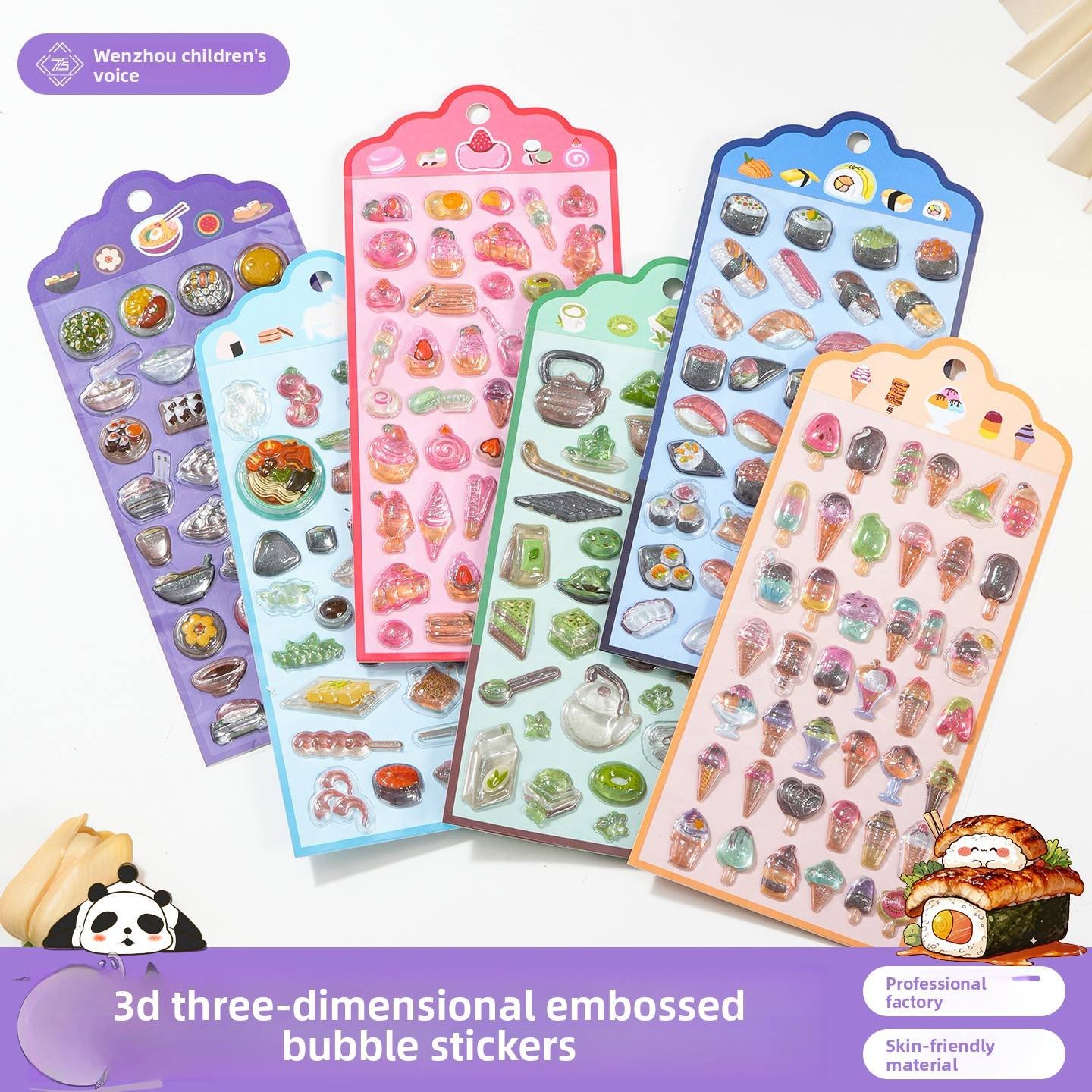 Small Water Drop Relief Three-Dimensional Resin Sticker Cute Glitter UV Printed Lovable Decorative 3D Sticker