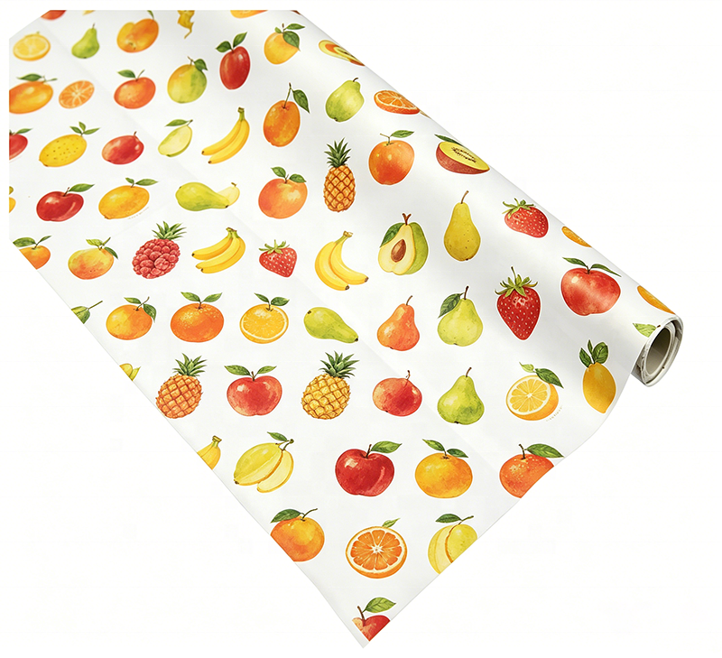 Custom Colorful Tropical Fruit Print Wrapping Paper Sheets Recyclable Craft Paper for Birthday Summer Party Gift Packing