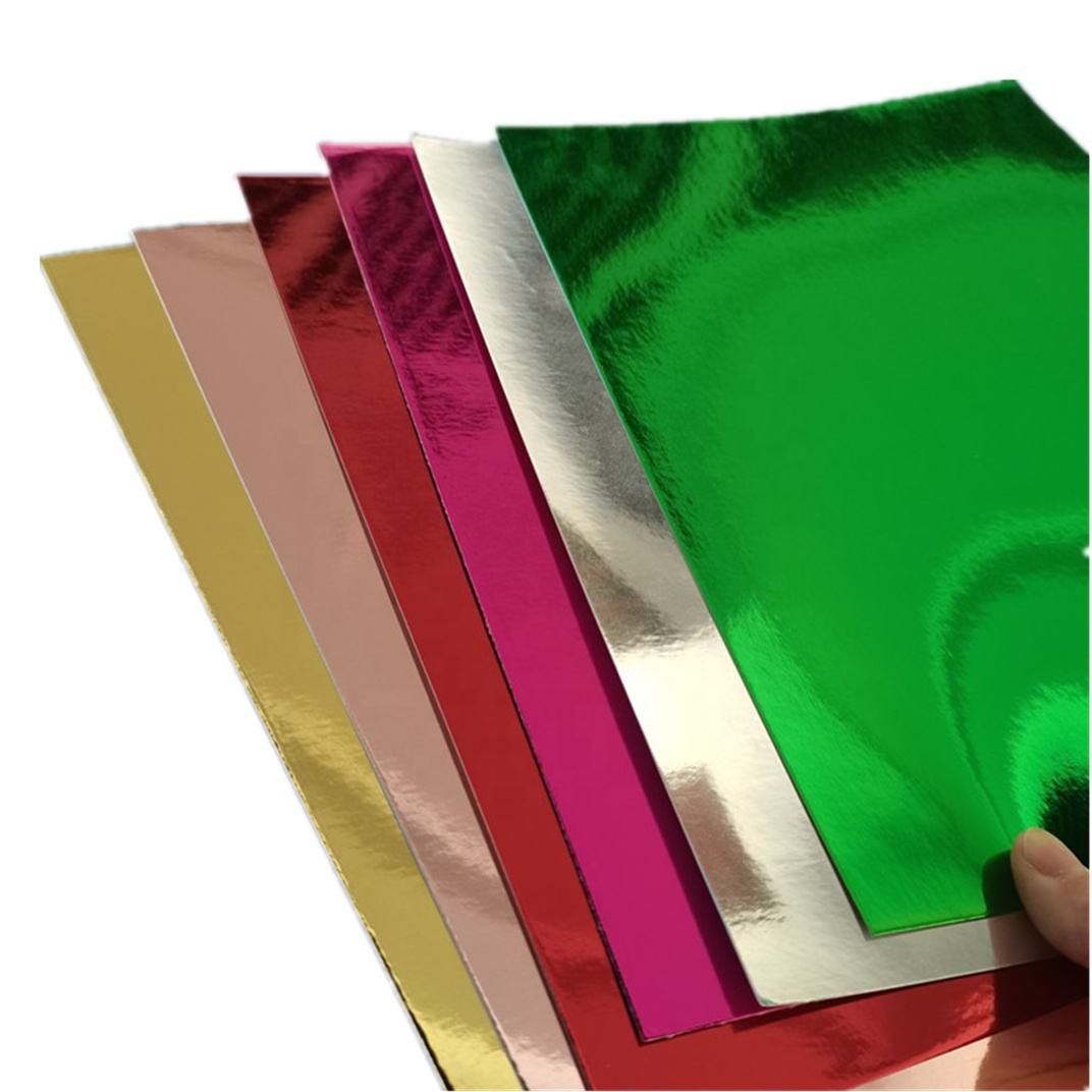 Metallic Cardboard 250 Gsm Art Craft Paperboard 50*70 cm Mirror Paper Board Wrapping Paper Sheets