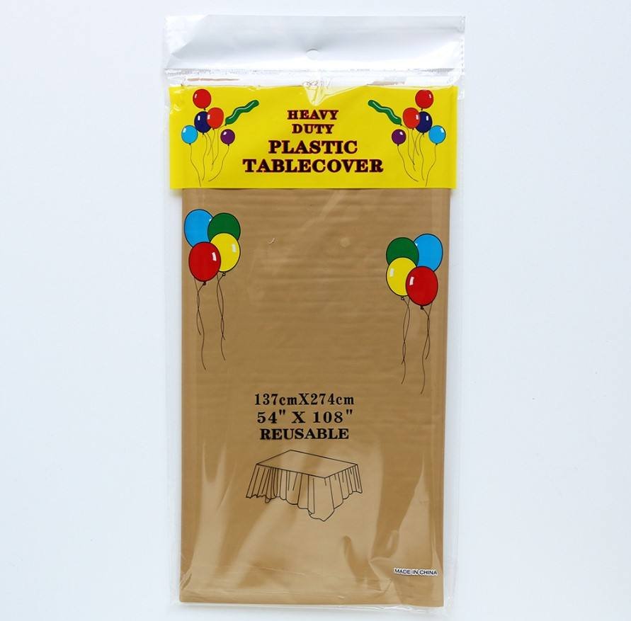 Disposable Plastic Table Cloth for Events Big Size Rectangular Party Table Cover Solid Color PE Waterproof Party Supplies