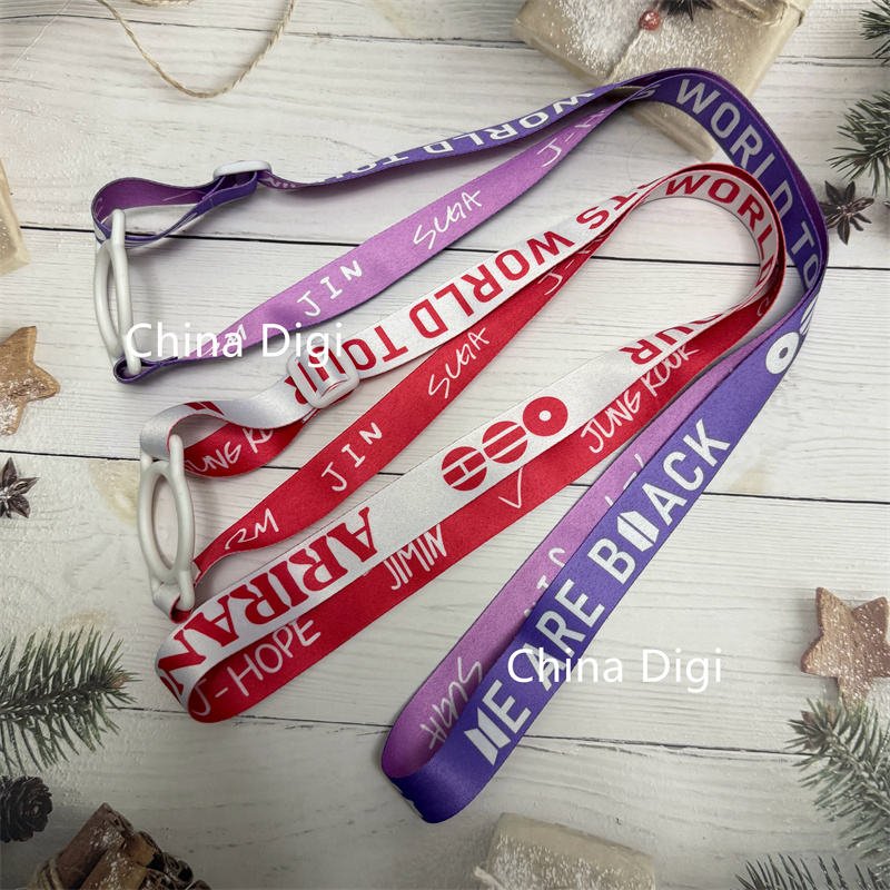 Wholesale Rubber Accessories K-pop Idol Fans Light Stick Shoulder Strap Carrying Polyester Kpop Lightstick Holder Lanyard