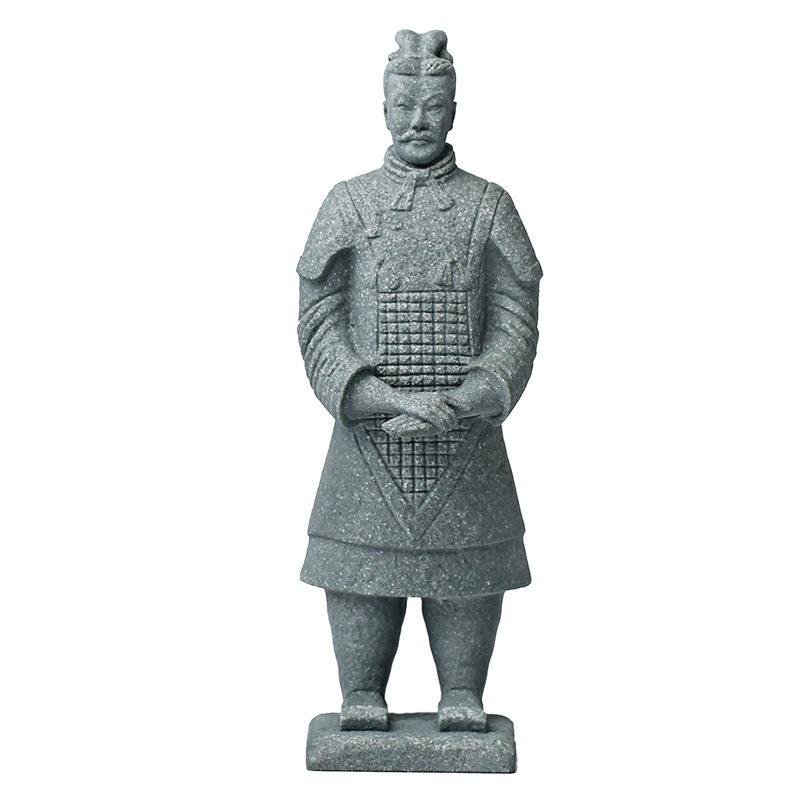 Chinese Style Shanghai Terracotta Warriors Horses Creative Artificial Stone Mini Peanut Sculpture Handicraft Birthday Ornaments