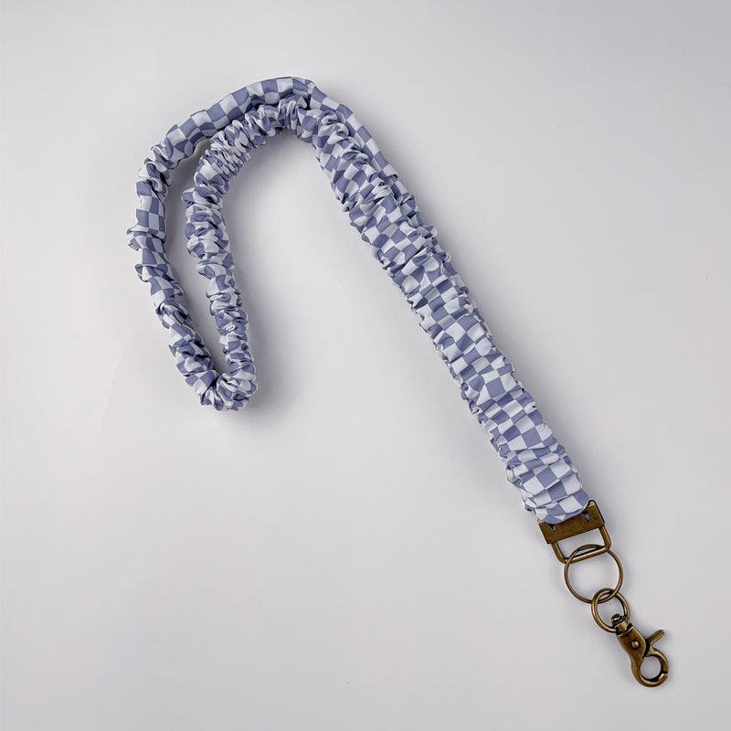 Wholesale Large Intestine Elastic Polyester Stretchy Scrunchie Phone Lanyard Neck Lanyard for Keys Retractable Lanyard