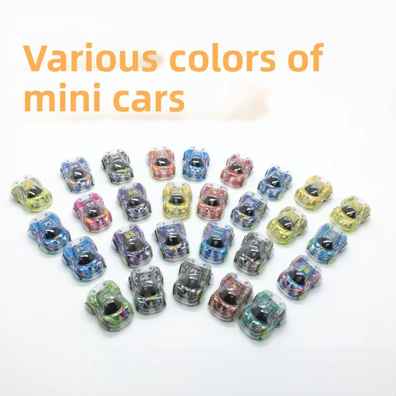 Yuglow Double Layer Transparent Graffiti Mini Pull Back Race Car Candy Toy Gift for Snack Food Package Promotion Gifts