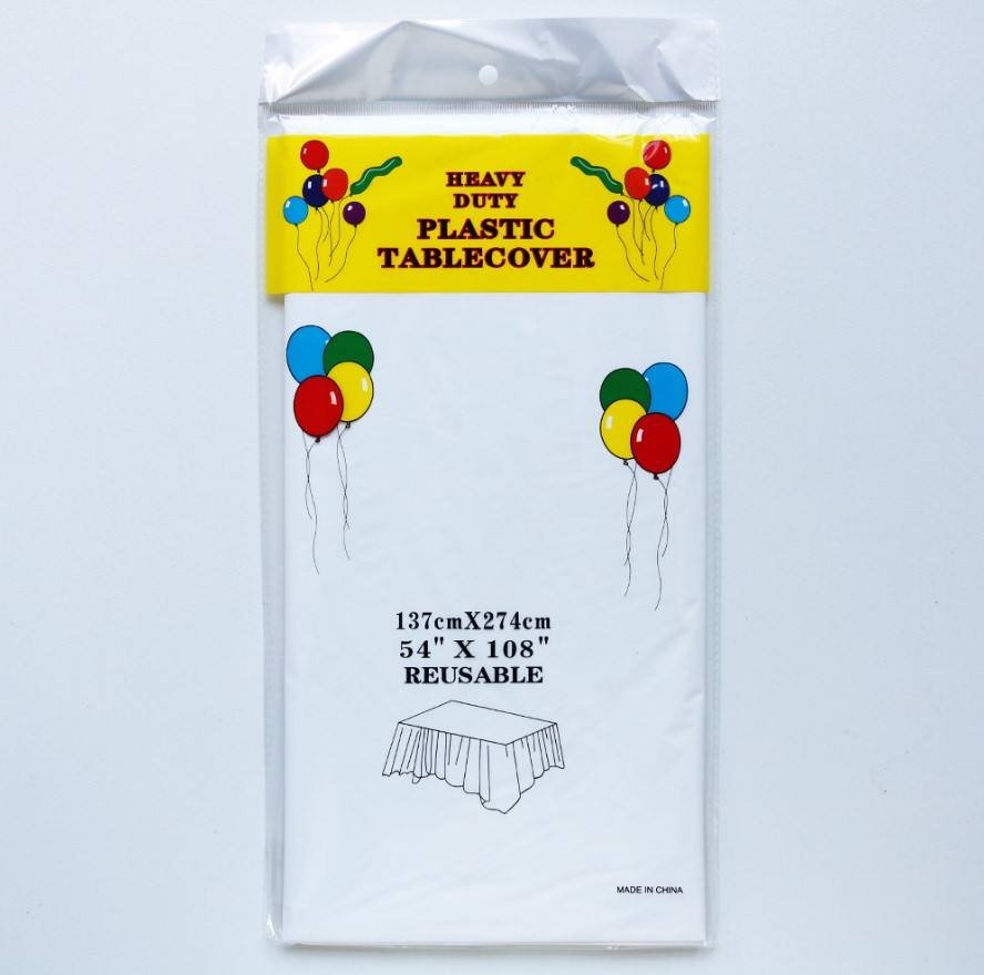 Disposable Plastic Table Cloth for Events Big Size Rectangular Party Table Cover Solid Color PE Waterproof Party Supplies