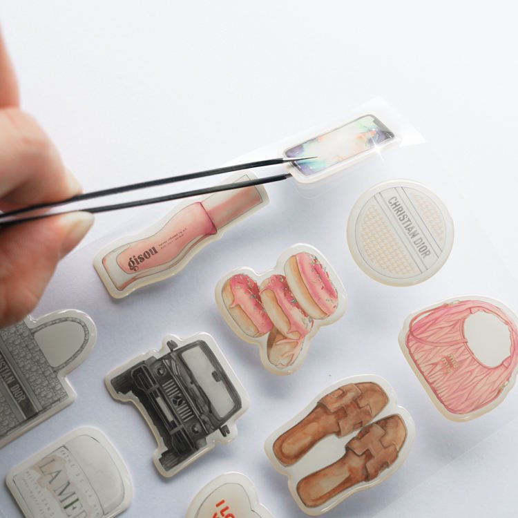 3D Epoxy Stickers Self-adhesive Decals Sticker for Journaling DIY Craft Phone Cases Decoration