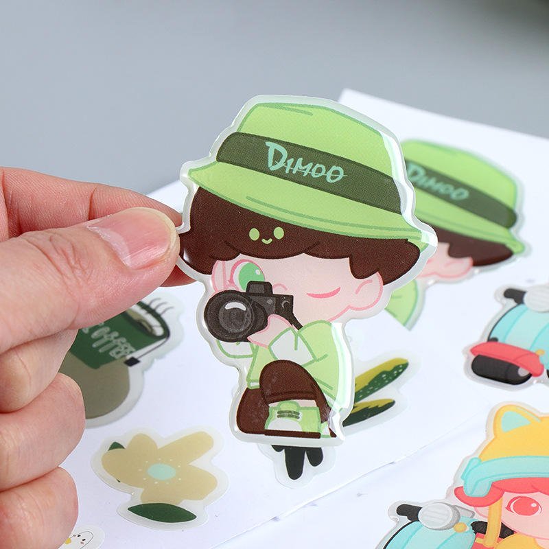 Custom Transparent Die-cut 3D Dome Epoxy Sticker Decorative Waterproof Adhesive Holographic Stickers Sheets for Promotional