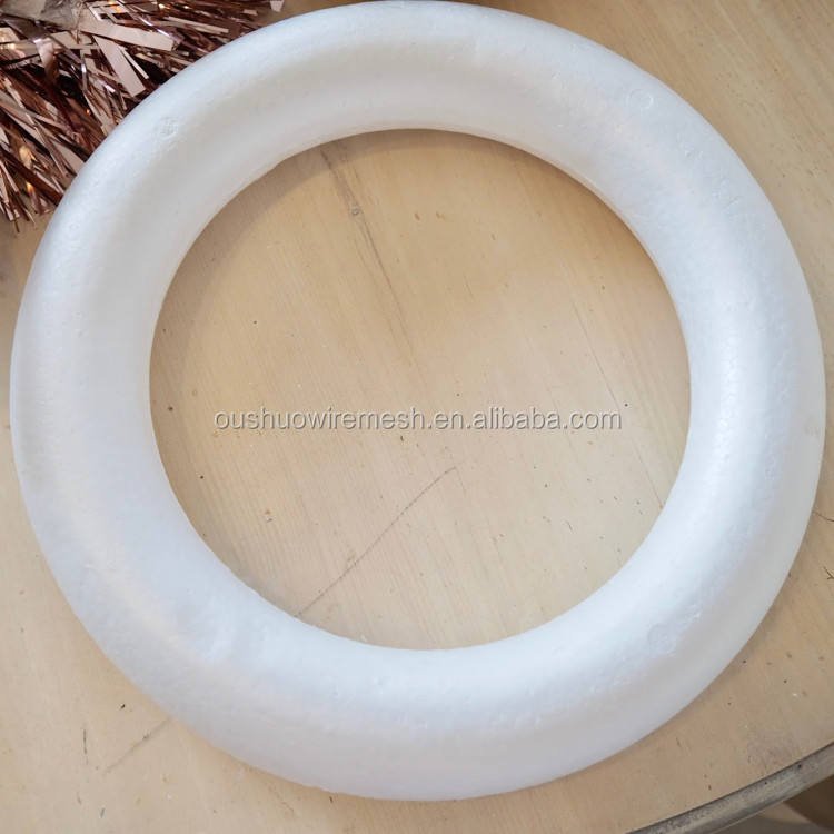Poly Foam Wreath DIY Craft Styrofoam Rings for New Year and Christmas Decorations